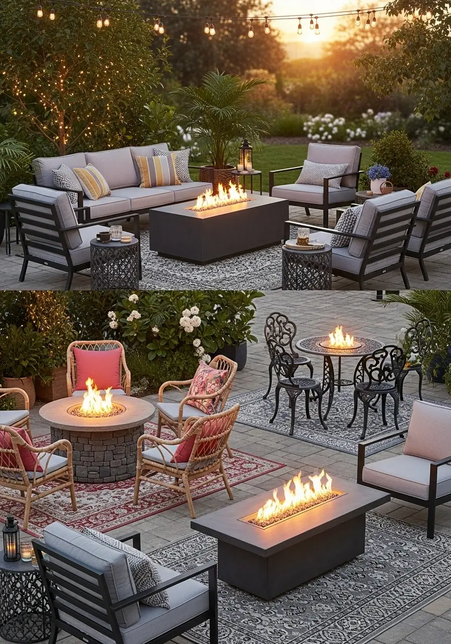 Fire Table Centerpieces