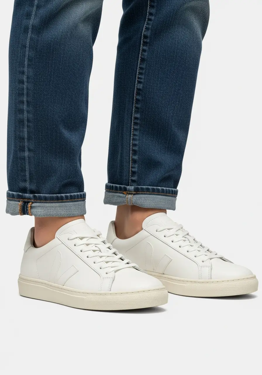 Minimalist White Leather Sneakers