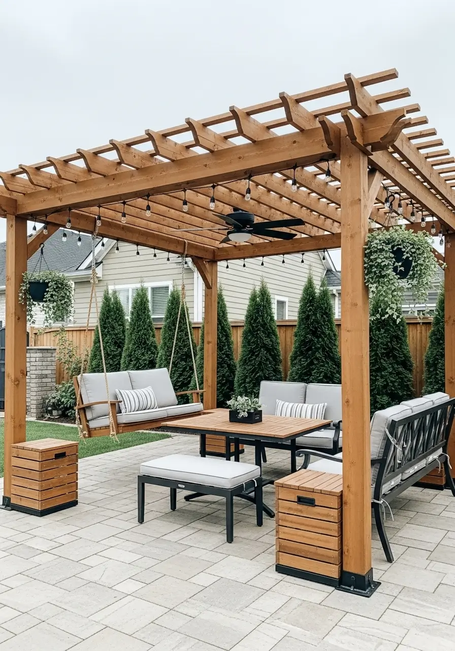 Pergola-Integrated Furniture