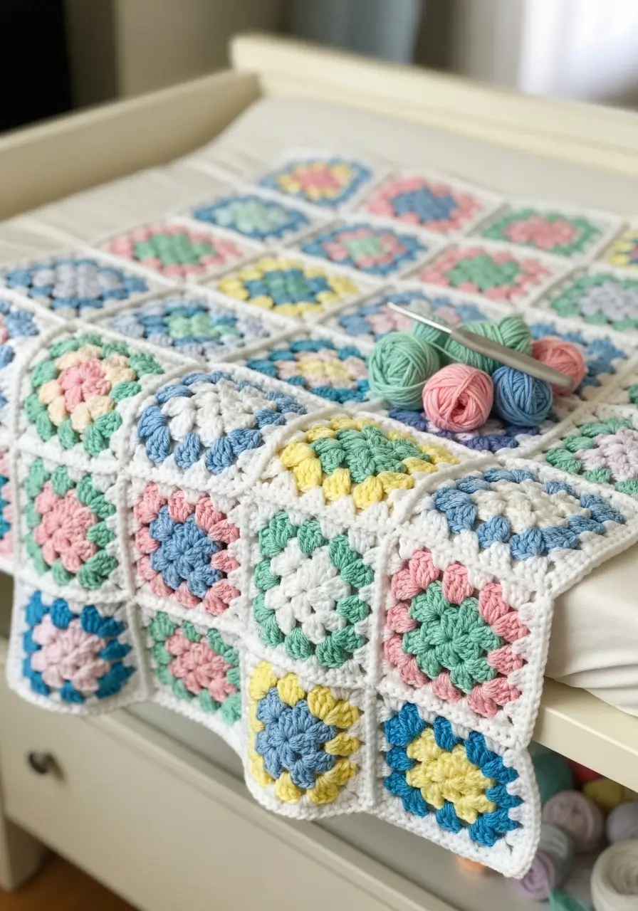 Classic Granny Square Baby Blanket