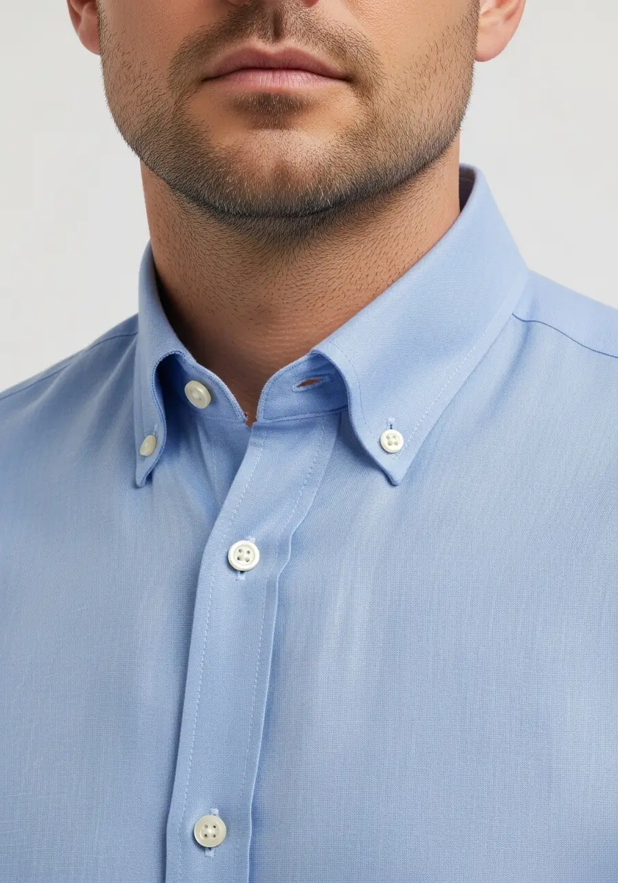 Clothing Linen Shirt- Button-Down Collar