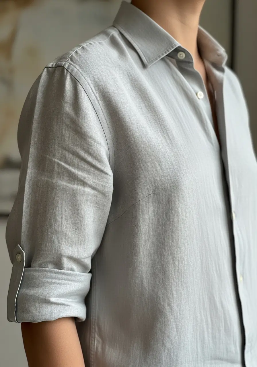 Clothing Linen Shirt- shoulder