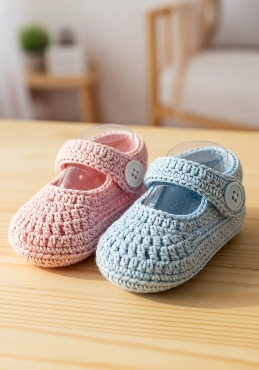 Mary Jane Baby Booties