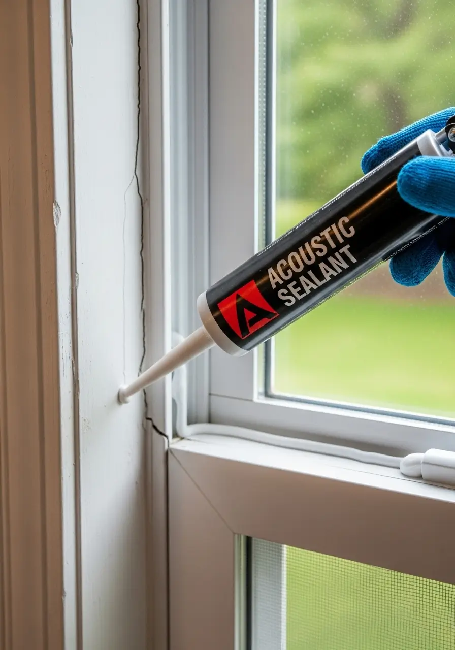 Use Acoustic Caulk to Seal Cracks